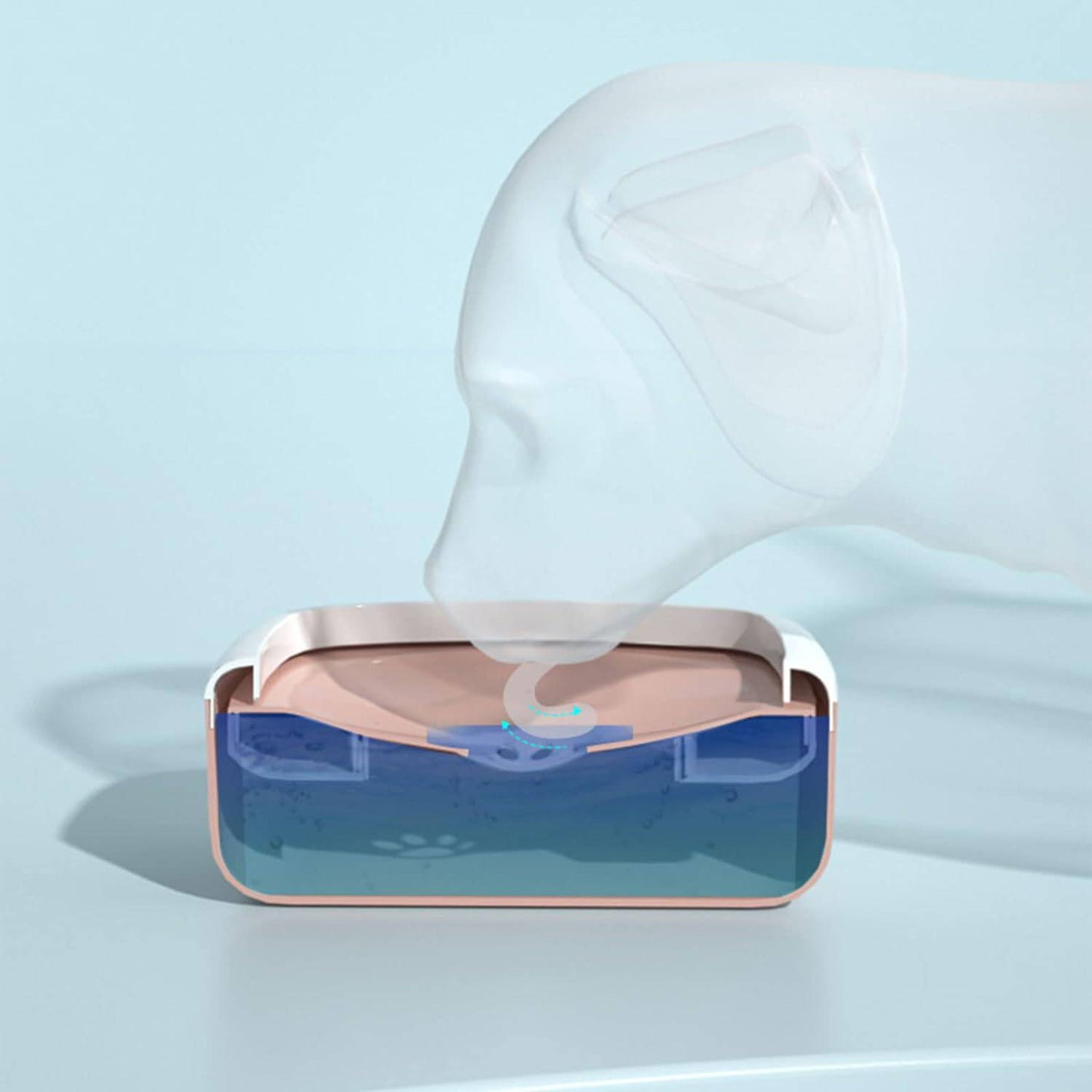 Pink 1L Pet Floating Water Bowl For Cat Dog No-Spill Large Capacity Slow Water Feeder Dispenser - TrendyPet's Zone