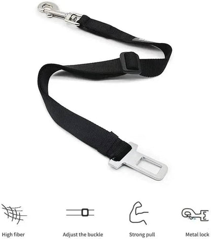 Pink Base Model Pet Supplies Car Seat Belt Dog Seat Belt Dog Leash Vehicle Belt Adjustable Cushioning Elastic Reflective Safety Rope for Dog Cat - TrendyPet's Zone