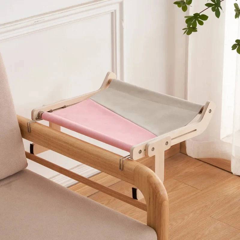 Pink Cat Hammock Hanging Bed Shelf for Cats Perch Wooden Insert Kallax Shelves - TrendyPet's Zone