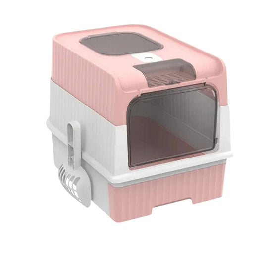Pink Cat Litter Box Oversized Drawer Type Rechargeable Sterilization Deodorant Pet Fully Enclosed Cat Toilet TRENDYPET'S ZONE