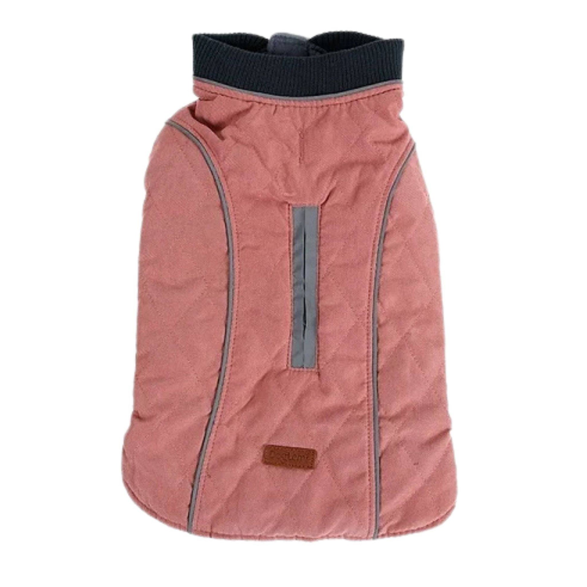 Pink Cozy Quilted Dog Coat Warm Jacket Retro Thick Vest - TrendyPet's Zone