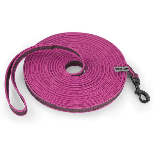 Pink Dog Leash Latex Silk Easy and Convenient Training Big Dual Color - TrendyPet's Zone