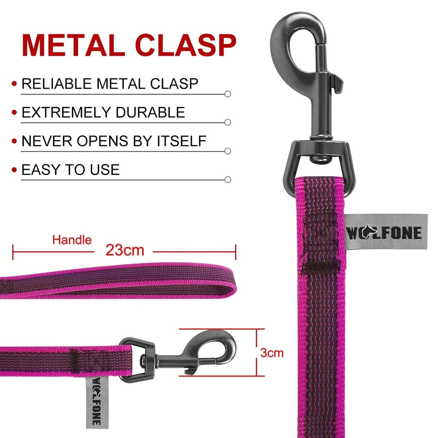 Pink Dog Leash Latex Silk Easy and Convenient Training Big Dual Color - TrendyPet's Zone