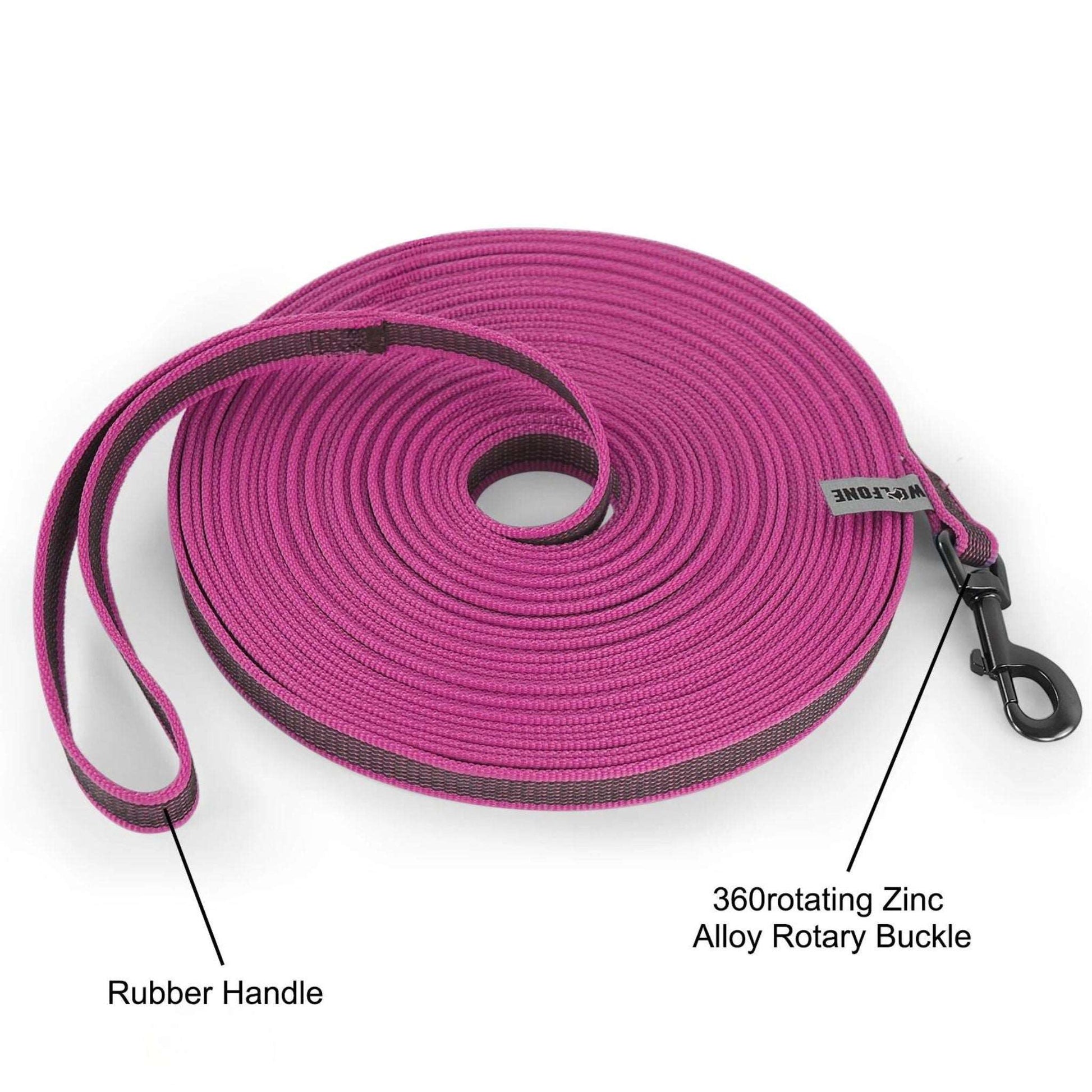 Pink Dog Leash Latex Silk Easy and Convenient Training Big Dual Color - TrendyPet's Zone