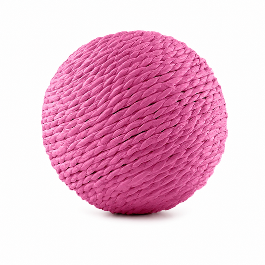 Pink 10cm sisal cat scratching ball by TrendyPet's Zone, designed for kittens to scratch, play, and engage with.