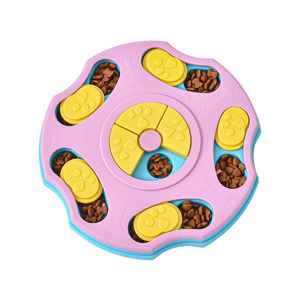 Pink interactive dog puzzle toy and slow feeder from TrendyPet's Zone designed to boost dog IQ and challenge pets.