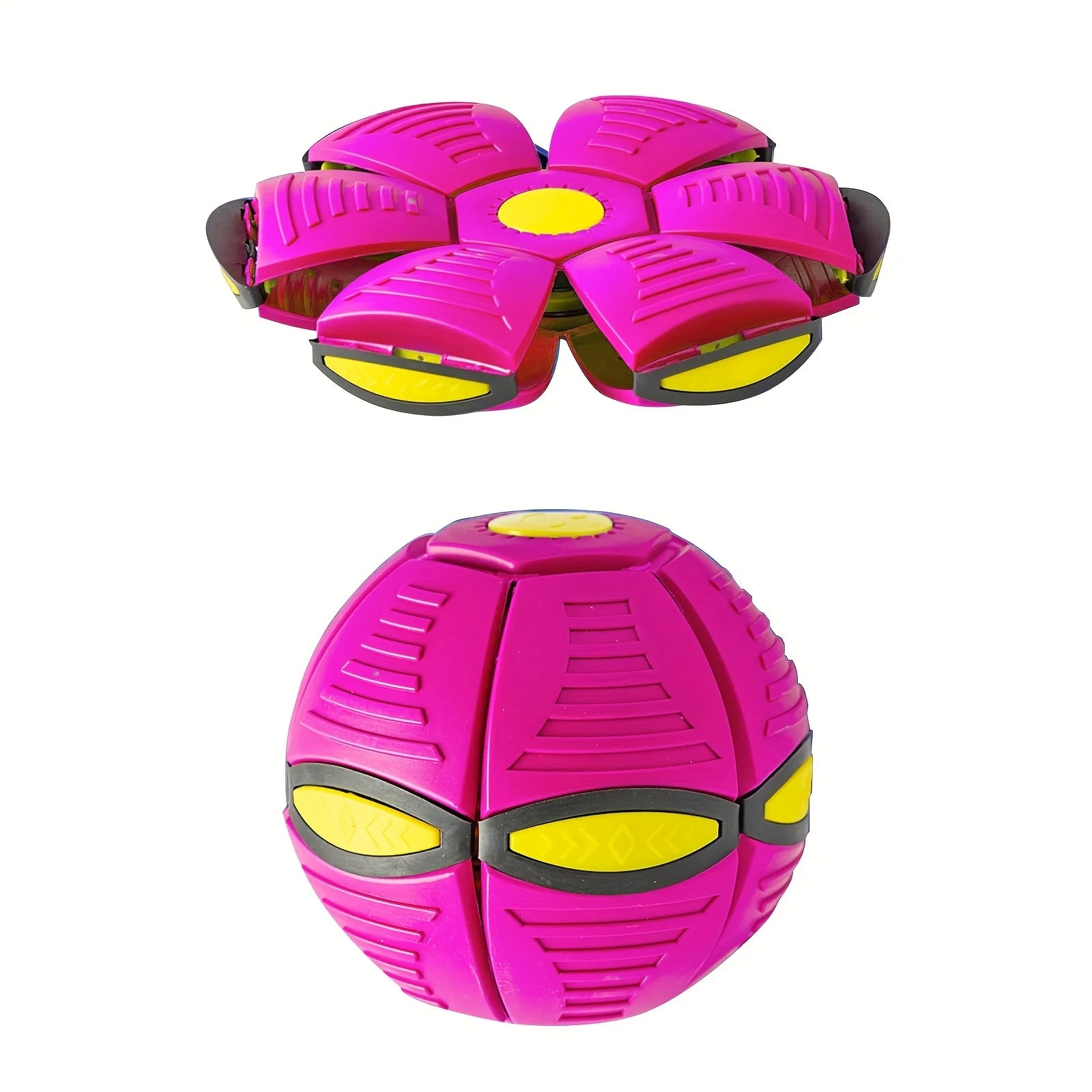 Pink TrendyPet's Zone flying saucer ball dog toy for outdoor play and training, featuring interactive design for dogs.