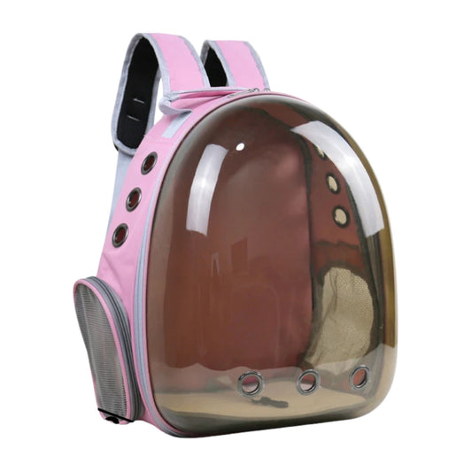 Pink Pet Carrier Backpack Transparent Capsule Bubble Backpack TrendyPet's Zone