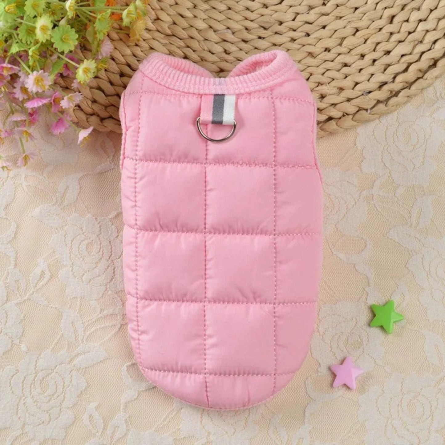 Pink Quilted Dog Vest Jacket – Warm, Lightweight & Stylish Dog Coat TrendyPet's Zone