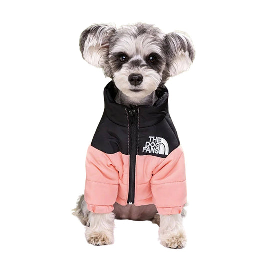 Pink Warm Stylish Dog Windproof Snow Cold Weather Coats Jackets for Puppies Small Medium Large Dogs - TrendyPet's Zone