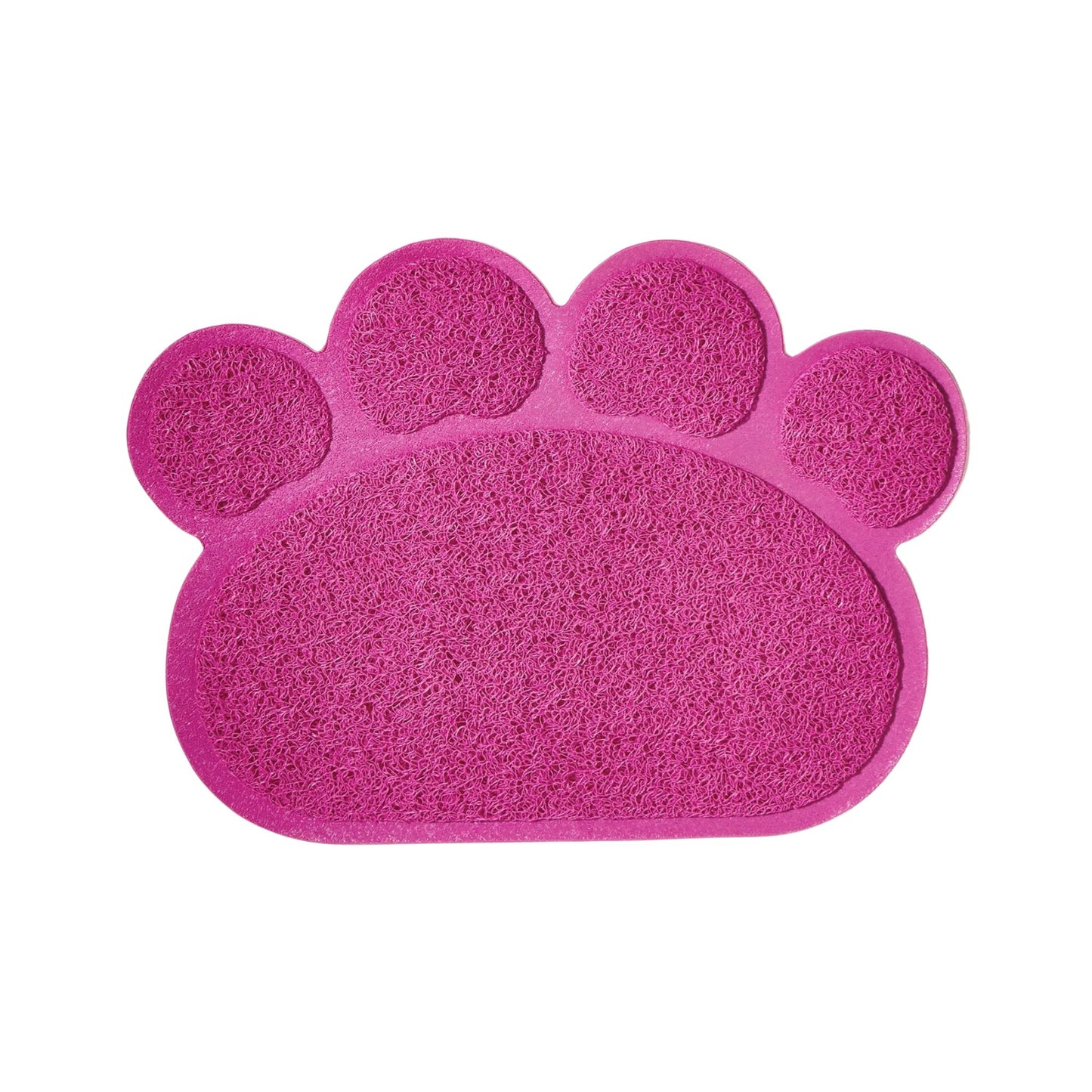 Pink waterproof pet litter mat by TrendyPet's Zone with non-slip PVC surface and high resilience fiber for trapping cat litter.