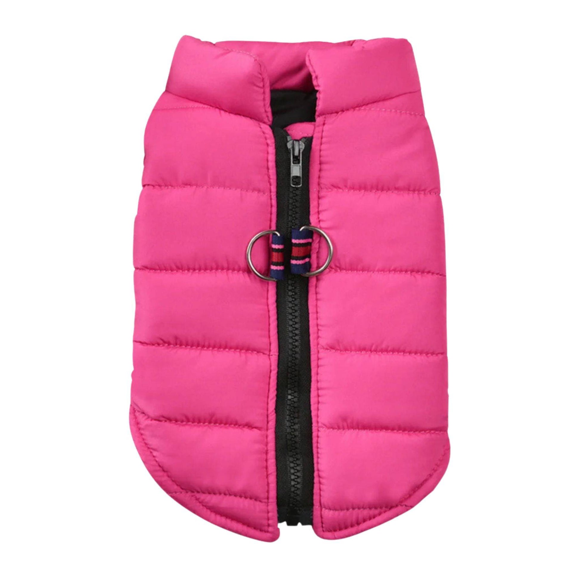 Pink Windproof Pet Dog Coat Jacket Winter Warm Padded Vest - TrendyPet's Zone