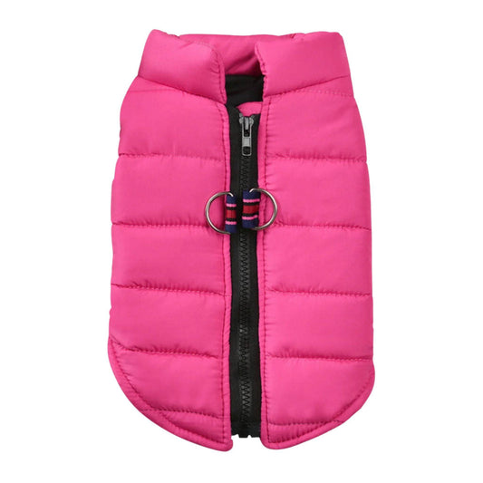 Pink Windproof Pet Dog Coat Jacket Winter Warm Padded Vest - TrendyPet's Zone