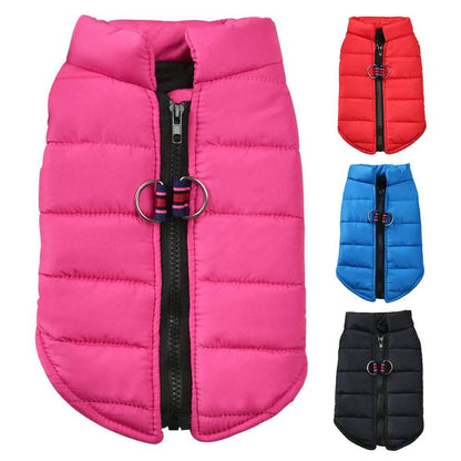 Pink Windproof Pet Dog Coat Jacket Winter Warm Padded Vest - TrendyPet's Zone