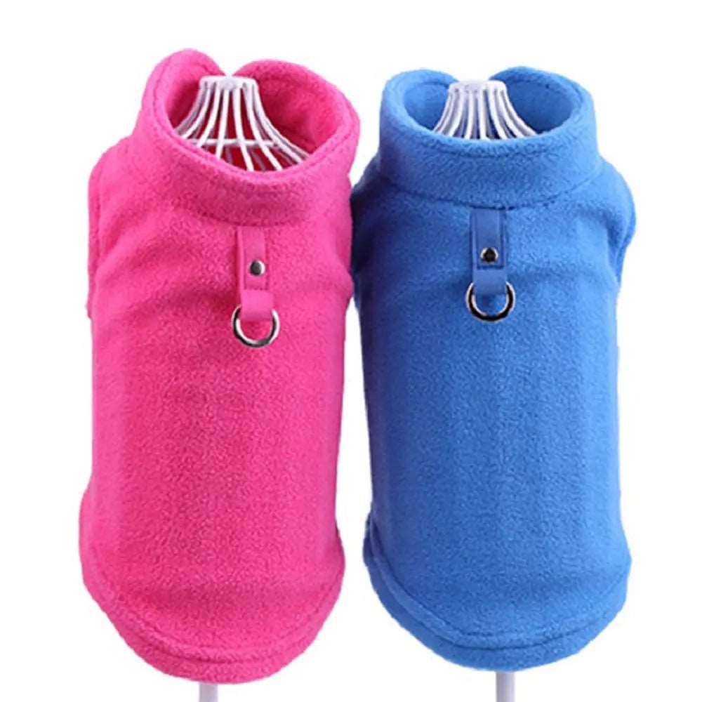 Pink Winter Fleece Pet Dog Clothes Puppy Costumes Jacket Vest - TrendyPet's Zone
