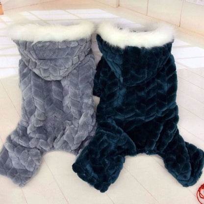 Pink Winter Pet Dog Clothes Thicker Polyester Cotton Coat Jumpsuit Four-Legged Down Puppy Jackets - TrendyPet's Zone