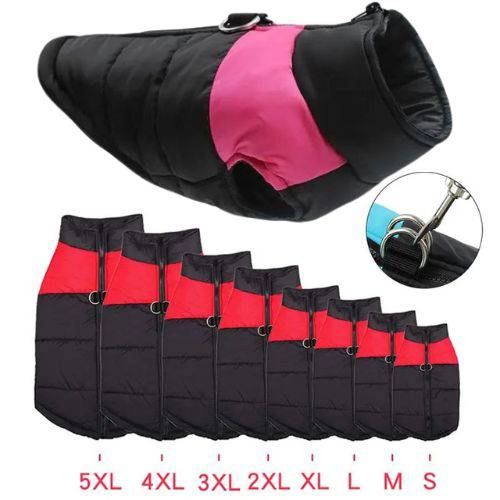 Pink Winter Warm Dog Clothes Waterproof Vest Zipper Jacket Coat - TrendyPet's Zone
