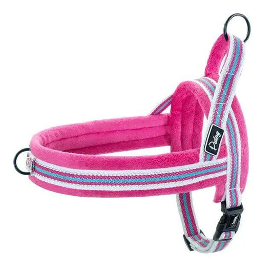 Pink With Lines Warm Harness Vest Winter Soft Padded Pet Training Adjustable For Small Large Dog Puppy - TrendyPet's Zone