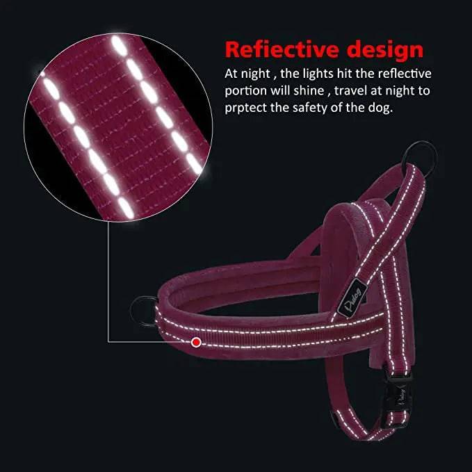 Pink With Multi Design Warm Harness Vest Winter Soft Padded Pet Training Adjustable For Small Large Dog Puppy - TrendyPet's Zone