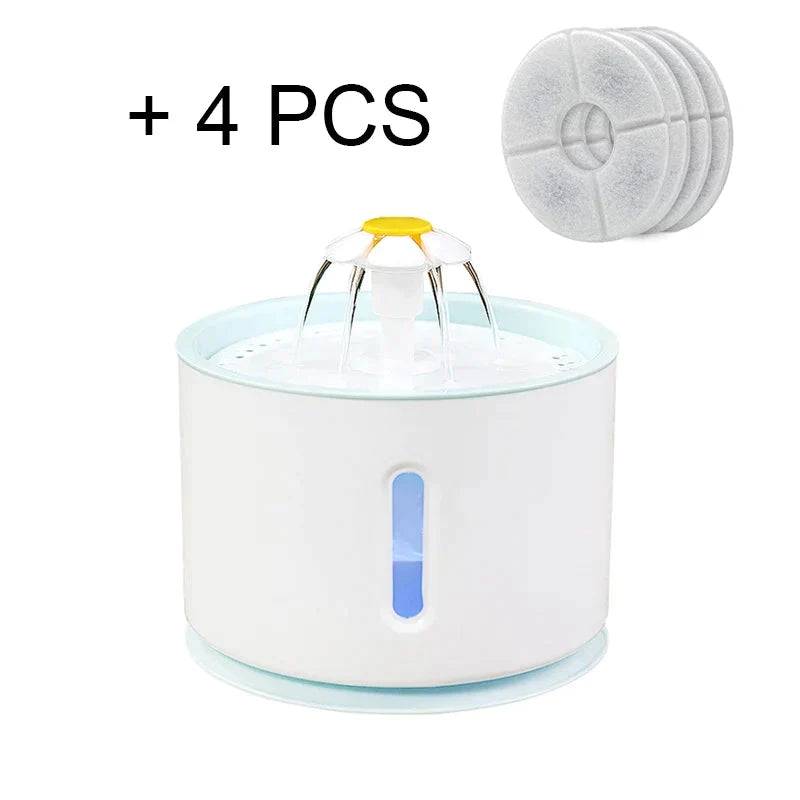 Plastic Cat Water Fountain Dog Drink Bowl Active Carbon Filter Automatic Pet Drinking Electric Dispenser Bowls USB Powered - TrendyPet's Zone