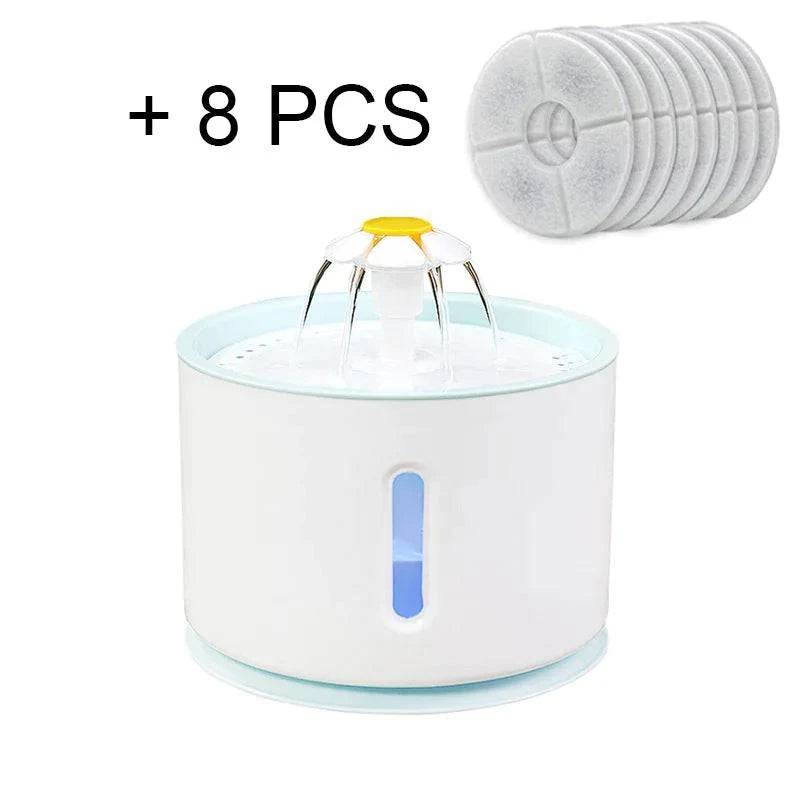 Plastic Cat Water Fountain Dog Drink Bowl Active Carbon Filter Automatic Pet Drinking Electric Dispenser Bowls USB Powered - TrendyPet's Zone