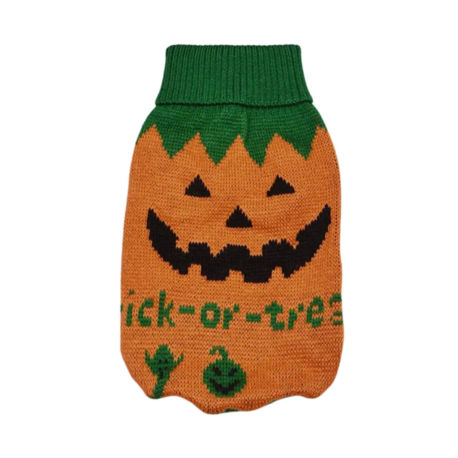 Pumpkin Warm Knitted Pet Dogs Cats Sweater Winter Clothes - TrendyPet's Zone