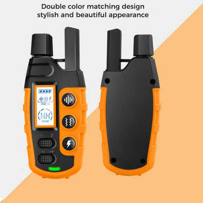 Dark green and black TrendyPet's Zone 3300Ft waterproof dog training shock collar with remote for small to large dogs.