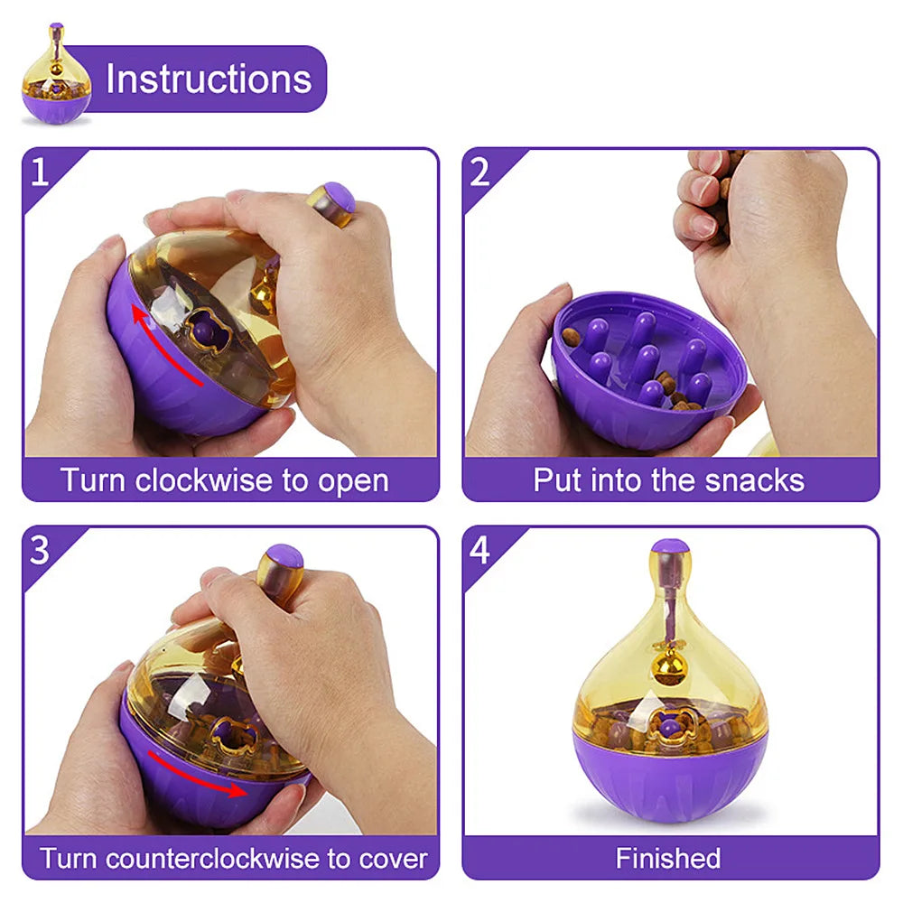 Cat Food Tumbler Toy - Interactive Treat Ball for Cats TrendyPet's Zone