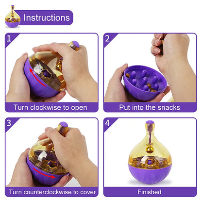 Cat Food Tumbler Toy - Interactive Treat Ball for Cats TrendyPet's Zone