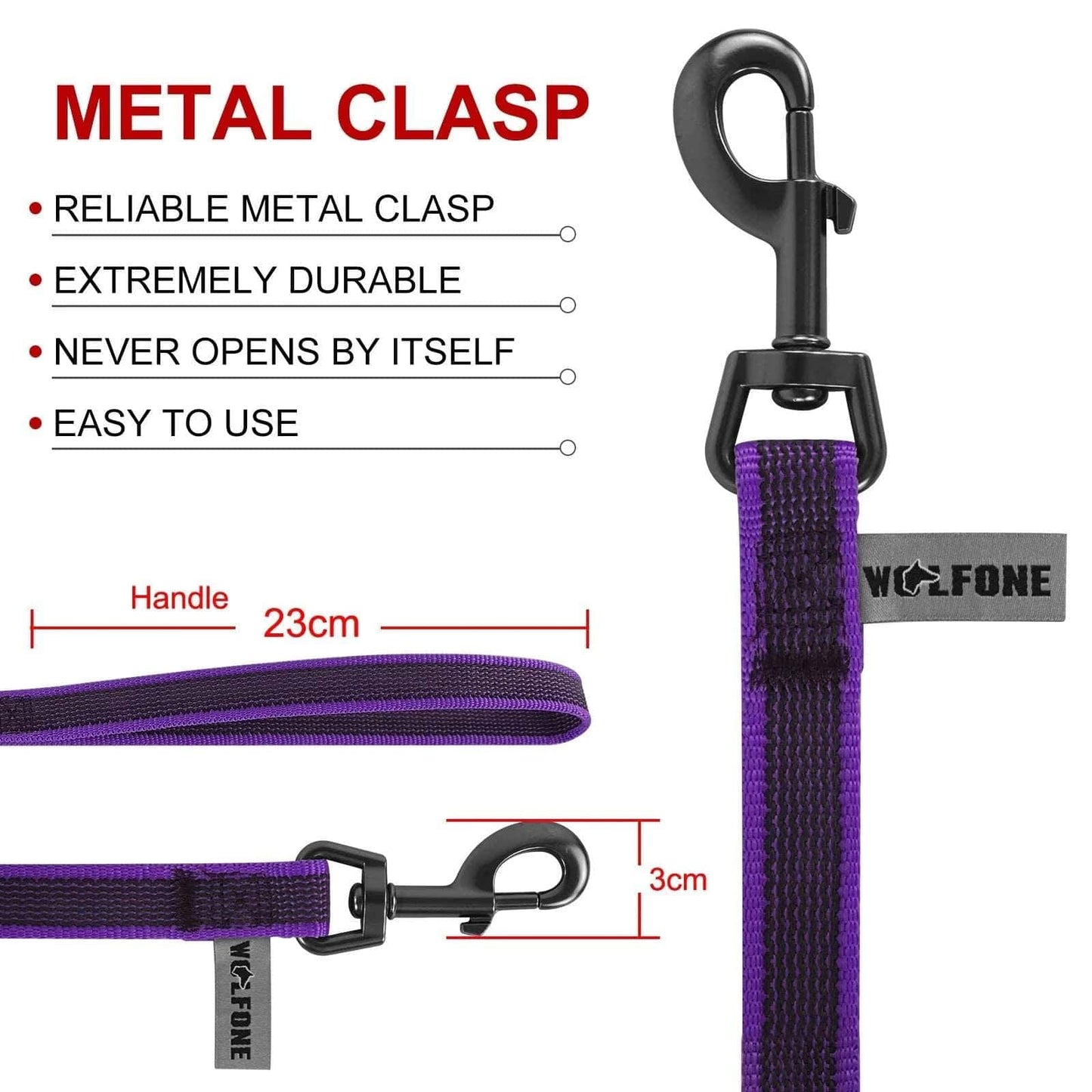 Purple Dog Leash Latex Silk Easy and Convenient Training Big Dual Color - TrendyPet's Zone