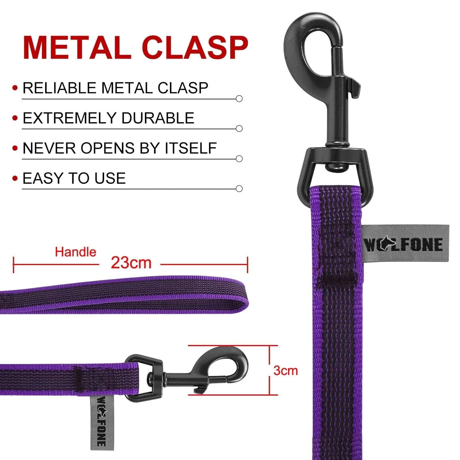 Purple Dog Leash Latex Silk Easy and Convenient Training Big Dual Color - TrendyPet's Zone