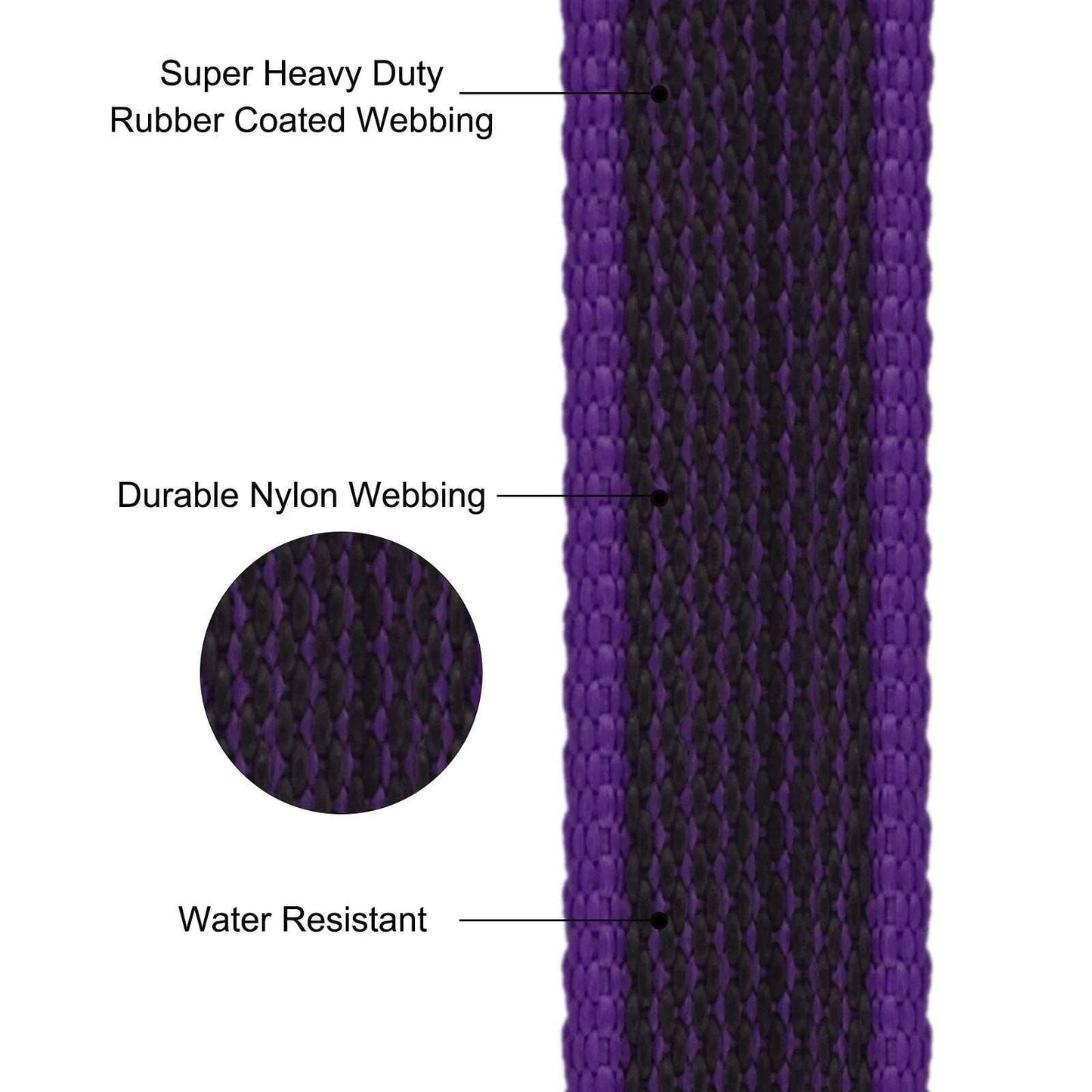 Purple Dog Leash Latex Silk Easy and Convenient Training Big Dual Color - TrendyPet's Zone