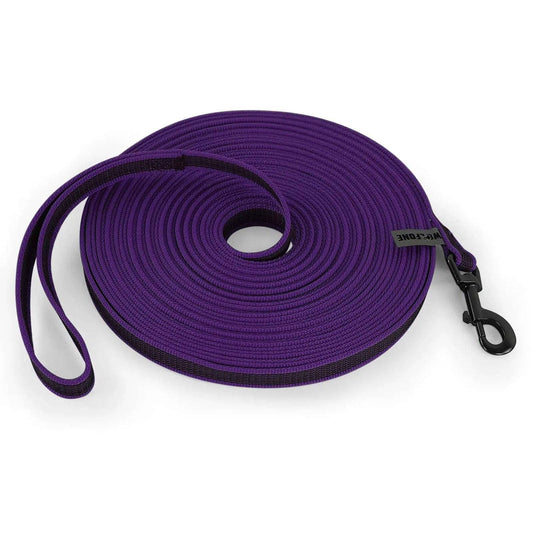 Purple TrendyPet's Zone dog leash made of latex silk, designed for easy training with a dual-color, large, durable construction.