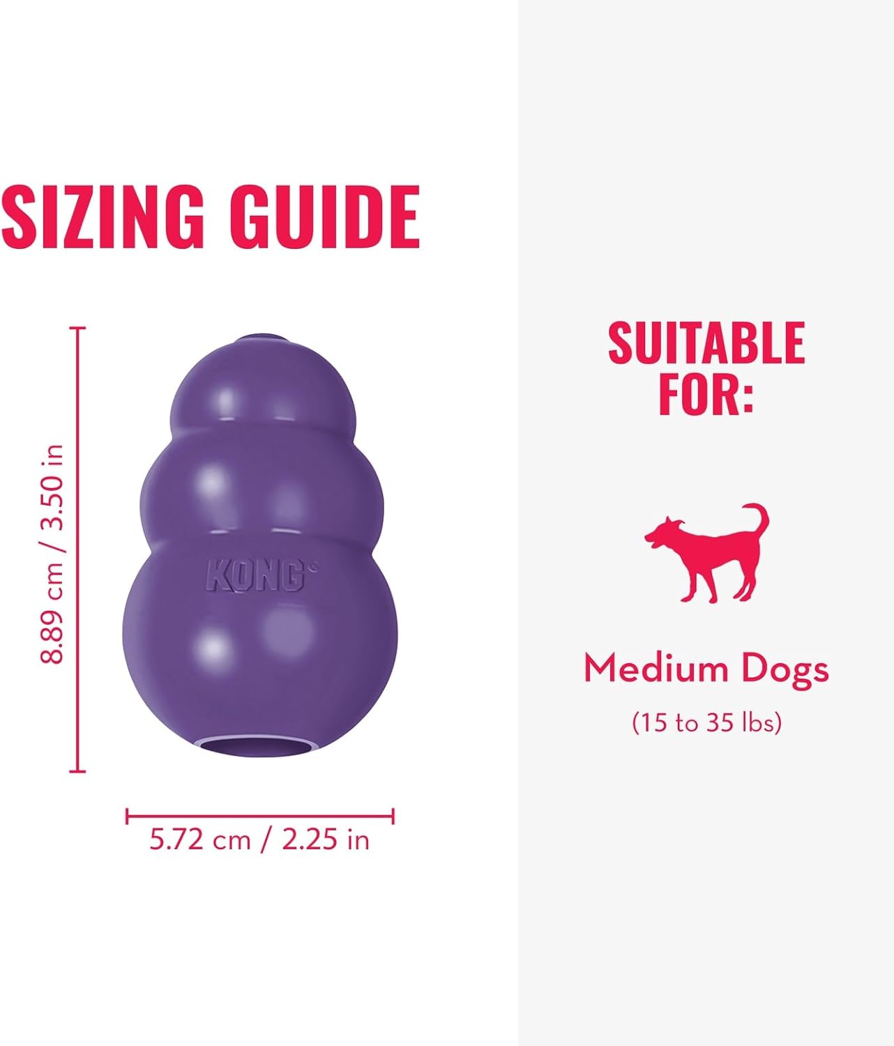 Purple KONG Senior Dog Rubber Toy for Fetch & Chew TrendyPet's Zone