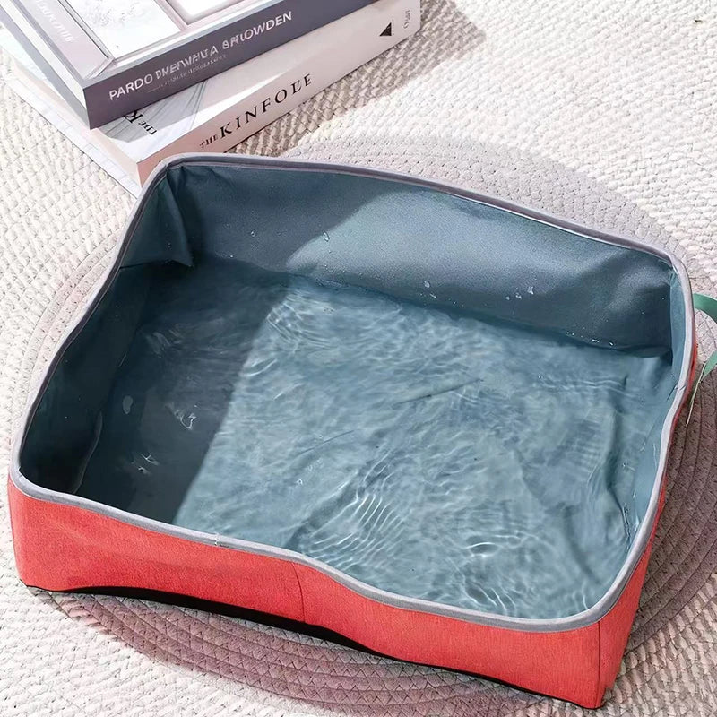 Purple Semi-Enclosed Foldable Cat Litter Box – Portable Waterproof Oxford Cloth Large Kitten Litter Tray TrendyPet's Zone