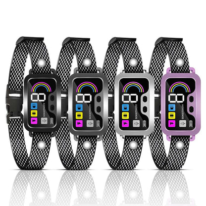 Purple Smart Anti Barking Collar for small to large dogs by TrendyPet's Zone, rechargeable with 4 training modes and adjustable sensitivity.