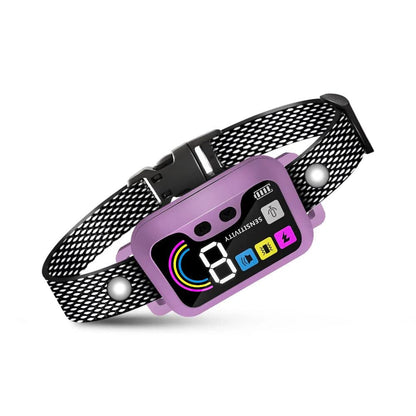 Purple Smart Anti Barking Collar for Small Medium Large Breed Dogs Rechargeable Puppy Bark Collar with 4 Training Modes & 8 Adjustable Sensitivity - TrendyPet's Zone