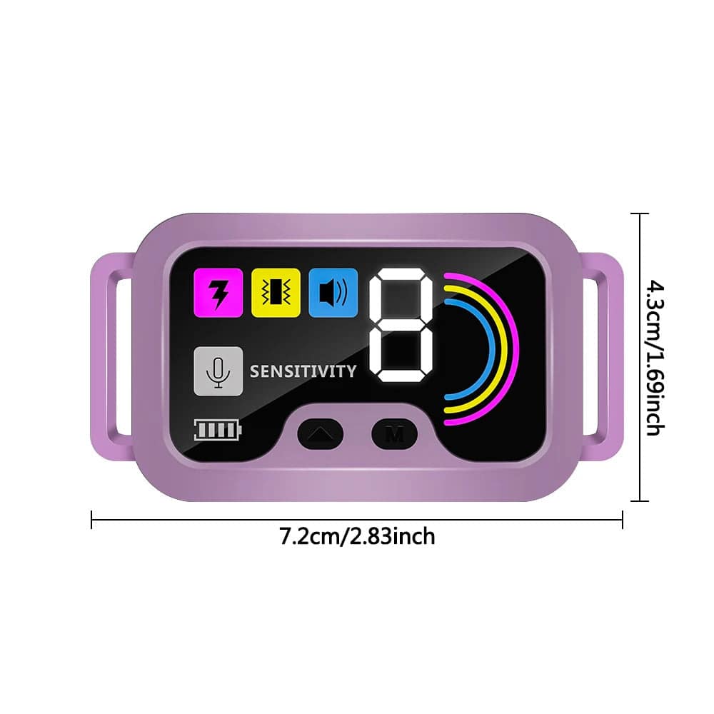 Purple Smart Anti Barking Collar for Small Medium Large Breed Dogs Rechargeable Puppy Bark Collar with 4 Training Modes & 8 Adjustable Sensitivity - TrendyPet's Zone