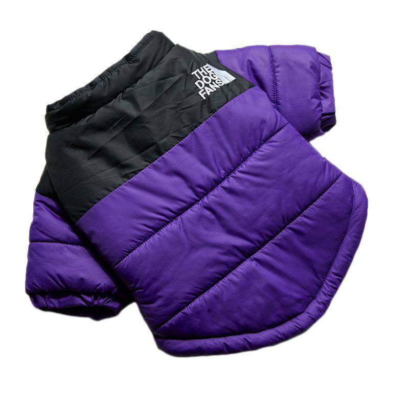Purple Warm Stylish Dog Windproof Snow Cold Weather Coats Jackets for Puppies Small Medium Large Dogs - TrendyPet's Zone