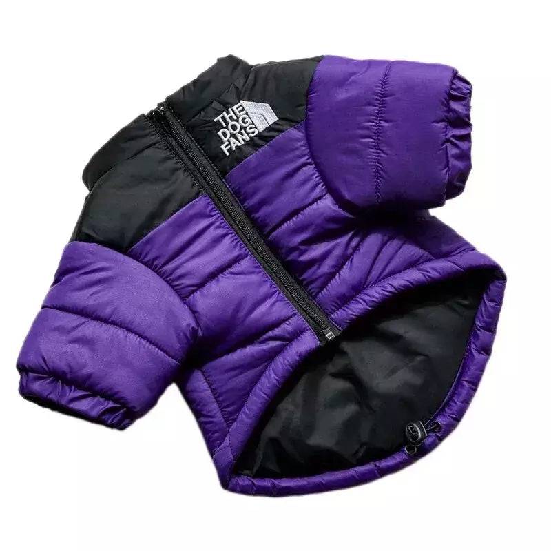 Purple Warm Stylish Dog Windproof Snow Cold Weather Coats Jackets for Puppies Small Medium Large Dogs - TrendyPet's Zone