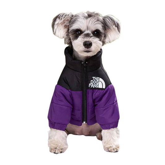 Purple Warm Stylish Dog Windproof Snow Cold Weather Coats Jackets for Puppies Small Medium Large Dogs - TrendyPet's Zone