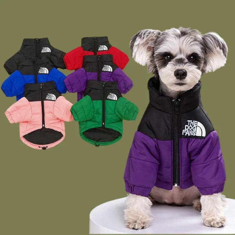 Purple Warm Stylish Dog Windproof Snow Cold Weather Coats Jackets for Puppies Small Medium Large Dogs - TrendyPet's Zone