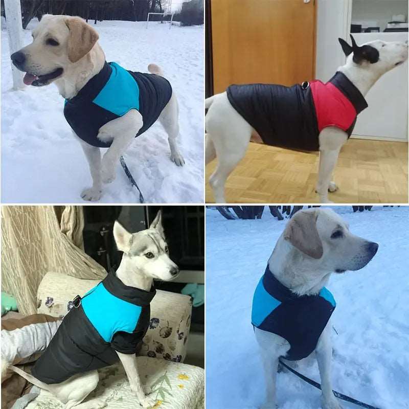 Purple Winter Warm Dog Clothes Waterproof Vest Zipper Jacket Coat - TrendyPet's Zone