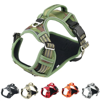 Red 1000D Oxford Cloth Reflective Pet Dog Harness Service Vest with Vertical Handle Adjustable Collars - TrendyPet's Zone
