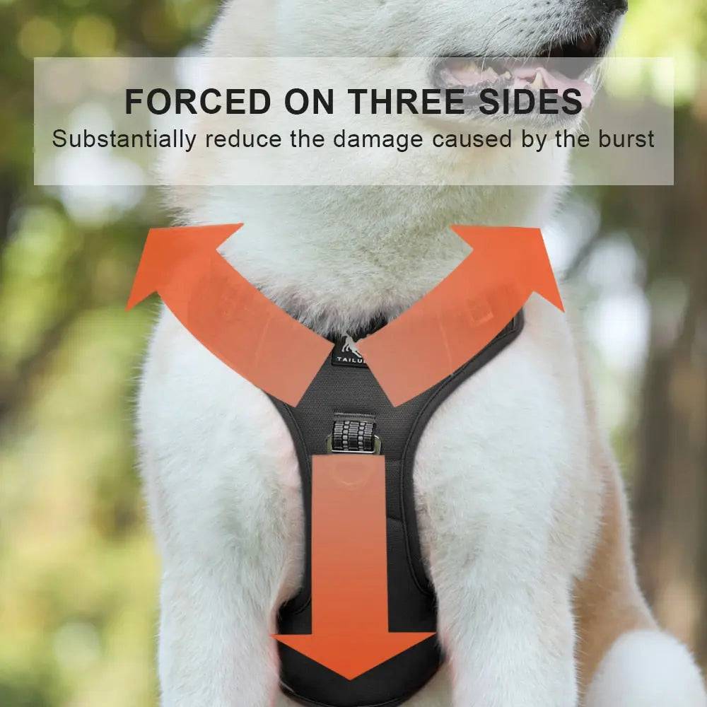 Red 1000D Oxford Cloth Reflective Pet Dog Harness Service Vest with Vertical Handle Adjustable Collars - TrendyPet's Zone