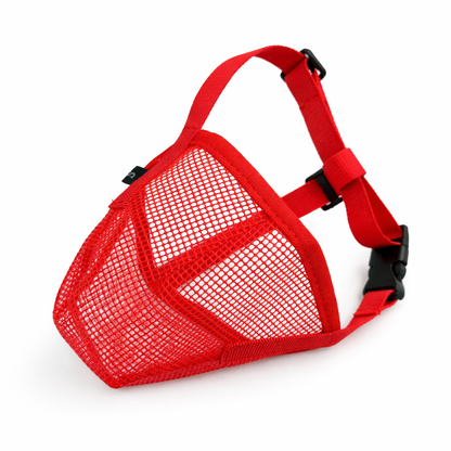 Red Adjustable Breathable Dog Mesh Muzzle Anti-Barking Accessory TrendyPet's Zone