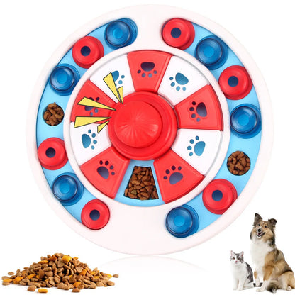 Red anti-choking puzzle dog food dispenser from TrendyPet's Zone, an engaging training toy for interactive feeding and mental stimulation.