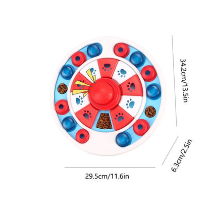 Red anti-choking puzzle dog food dispenser from TrendyPet's Zone, an engaging training toy for interactive feeding and mental stimulation.
