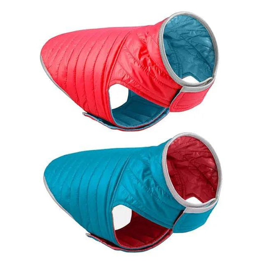 Red Blue Reversible Jacket Dual Colors Reflective Winter Dog Clothes Coat Vest - TrendyPet's Zone