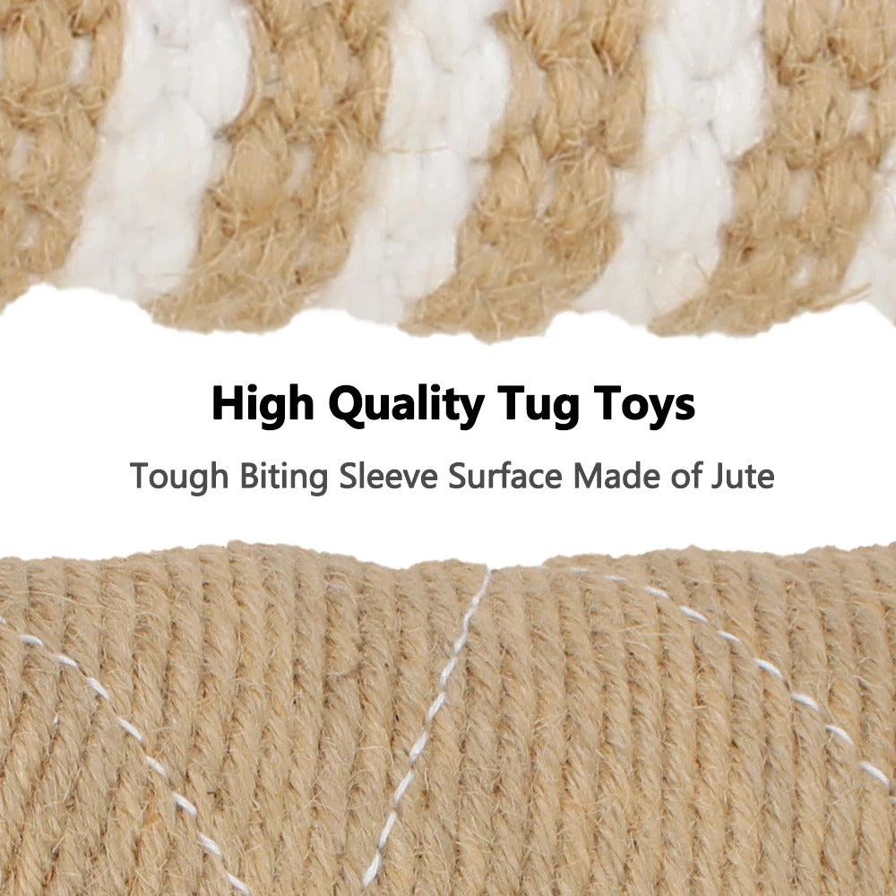 Yellow dog bite tug toy by TrendyPet's Zone, designed for dental health, teething relief, and durable tug play.